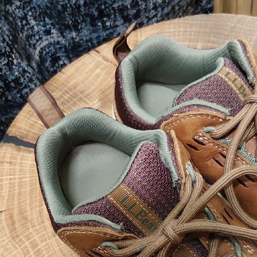 L.L. Bean Women's Brown and Green Leather Sneakers - Picture 9 of 9